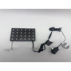 Top Fin Clip On LED Light Black DC Power IPX4 Indoor Aquarium Universal Switch